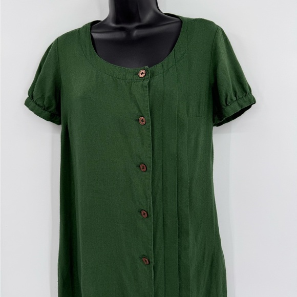 Urban Outfitters Lark & Wolff Button-Front Mini Dress in Green | Size Small - Picture 4 of 4